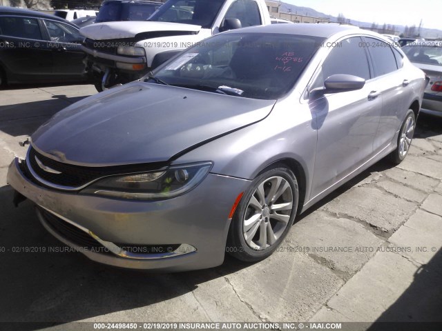 1C3CCCABXFN591590 - 2015 CHRYSLER 200 LIMITED SILVER photo 2