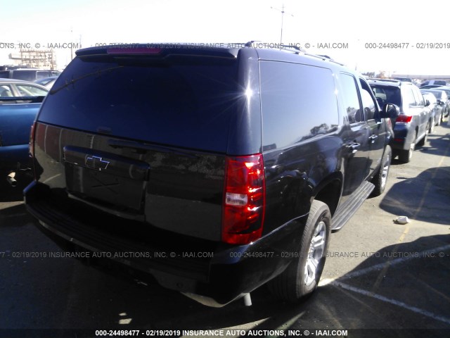 1GNSCJE09DR284459 - 2013 CHEVROLET SUBURBAN C1500 LT BLACK photo 4