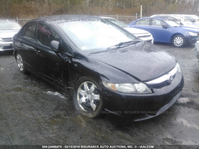 2HGFA1F50AH578114 - 2010 HONDA CIVIC LX BLACK photo 1