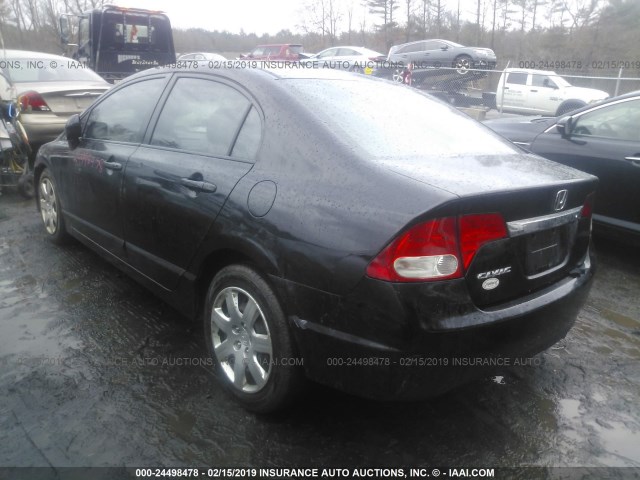 2HGFA1F50AH578114 - 2010 HONDA CIVIC LX BLACK photo 3