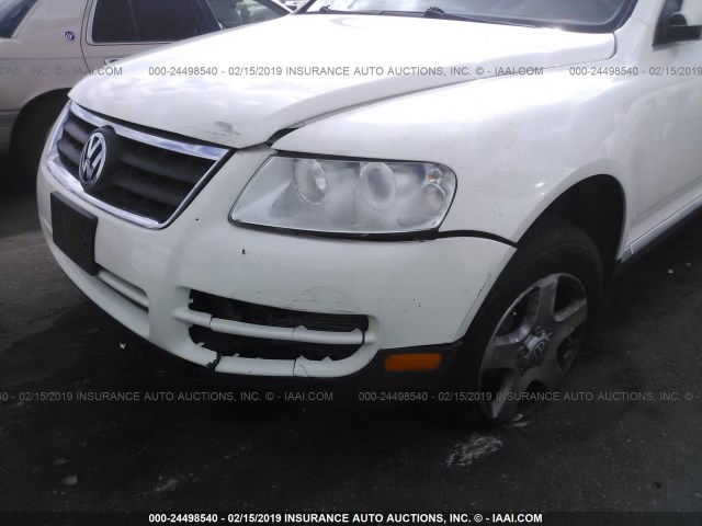 WVGZG77L36D026696 - 2006 VOLKSWAGEN TOUAREG 3.2 WHITE photo 6