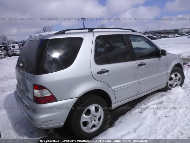 4JGAB54E13A389260 - 2003 MERCEDES-BENZ ML 320 SILVER photo 4