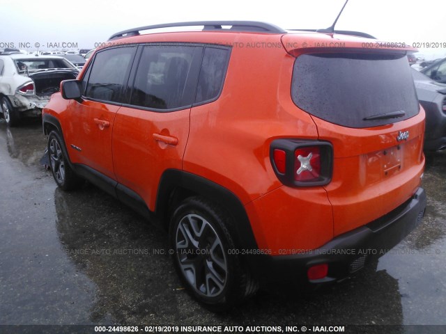 ZACCJABT5FPB38756 - 2015 JEEP RENEGADE LATITUDE ORANGE photo 3