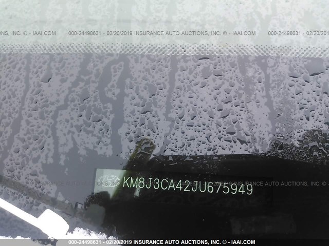 KM8J3CA42JU675949 - 2018 HYUNDAI TUCSON LIMITED/SPORT AND ECO/SE GRAY photo 9