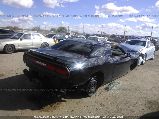 2C3CDYAG2DH507581 - 2013 DODGE CHALLENGER SXT BLACK photo 4