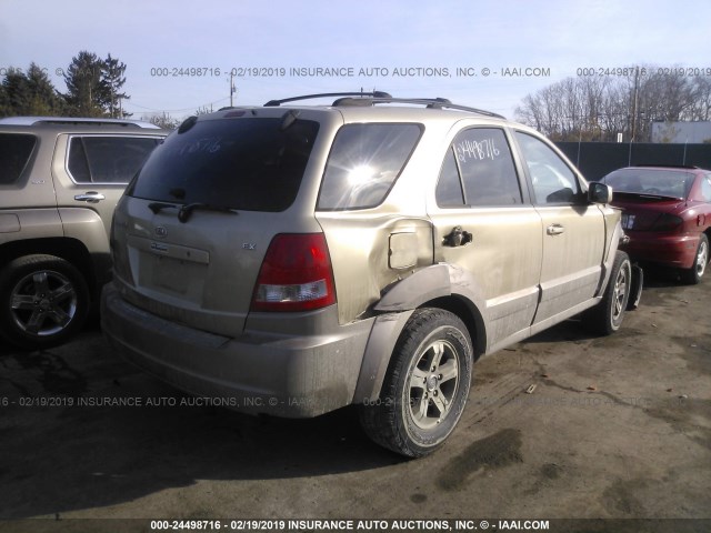 KNDJC733435065306 - 2003 KIA SORENTO EX/LX GOLD photo 4