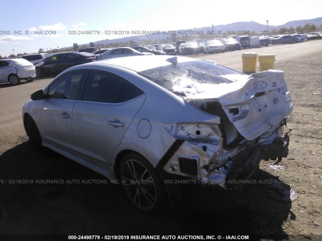 KMHD04LB7JU520014 - 2018 HYUNDAI ELANTRA SPORT SILVER photo 3