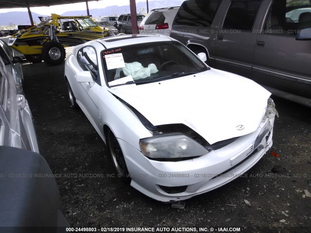 KMHHN65F06U221745 - 2006 HYUNDAI TIBURON GT/SE/GT LIMITED WHITE photo 1