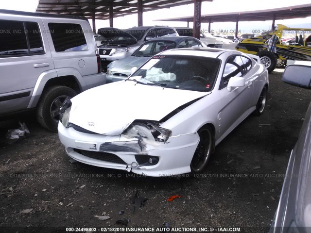 KMHHN65F06U221745 - 2006 HYUNDAI TIBURON GT/SE/GT LIMITED WHITE photo 2