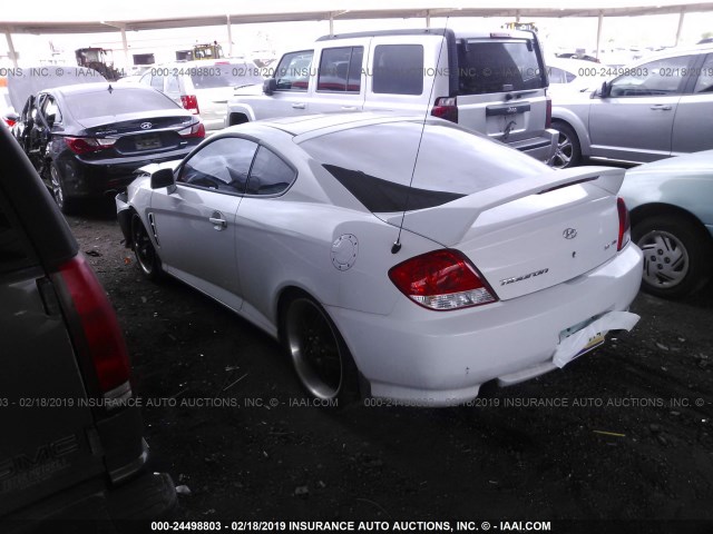 KMHHN65F06U221745 - 2006 HYUNDAI TIBURON GT/SE/GT LIMITED WHITE photo 3