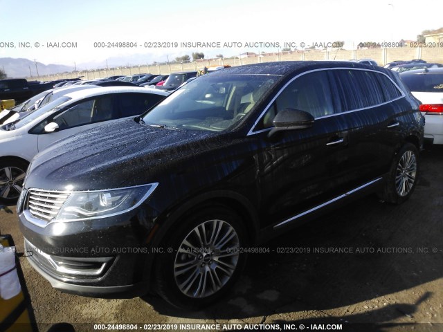 2LMPJ6LRXHBL20235 - 2017 LINCOLN MKX RESERVE BLACK photo 2