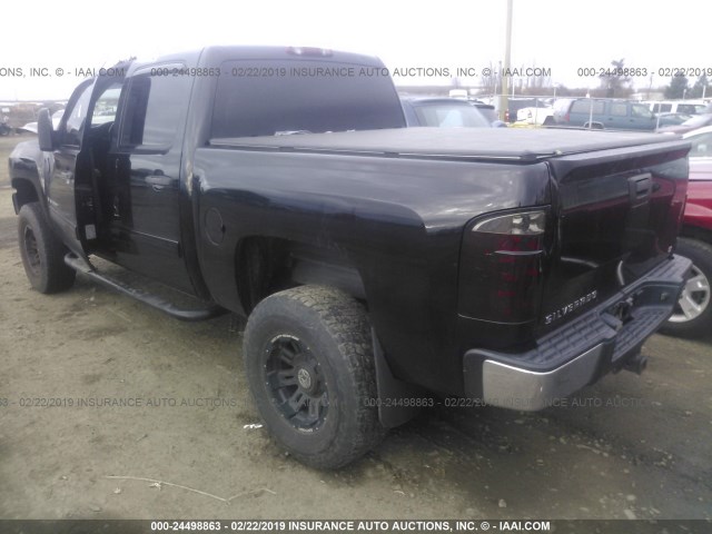 3GCEK23C89G232954 - 2009 CHEVROLET SILVERADO K1500 LT BLACK photo 3