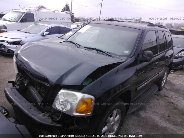 1GKDT13S232283977 - 2003 GMC ENVOY BLACK photo 2