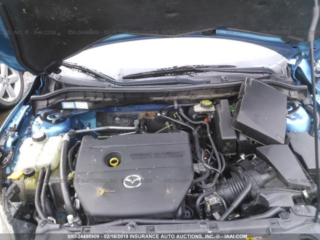 JM1BL1S67A1144289 - 2010 MAZDA 3 S BLUE photo 10