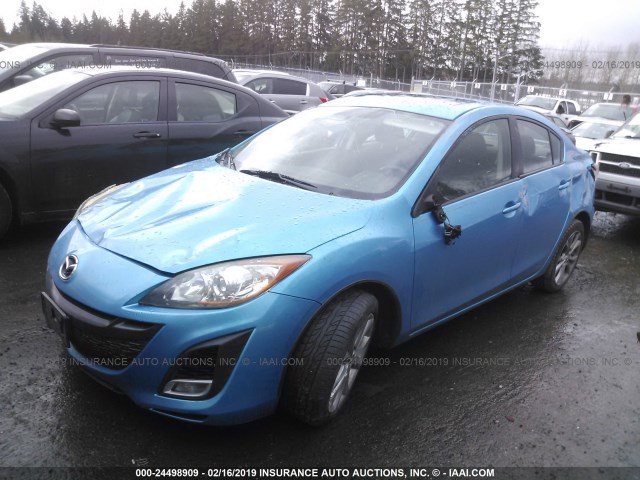 JM1BL1S67A1144289 - 2010 MAZDA 3 S BLUE photo 2