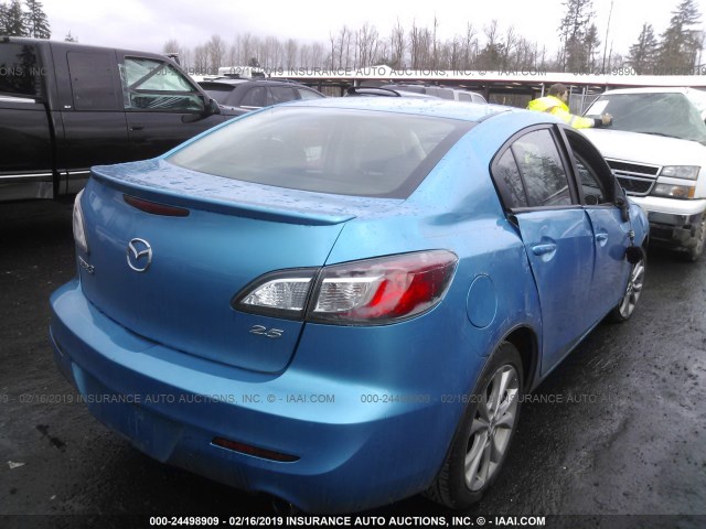 JM1BL1S67A1144289 - 2010 MAZDA 3 S BLUE photo 4