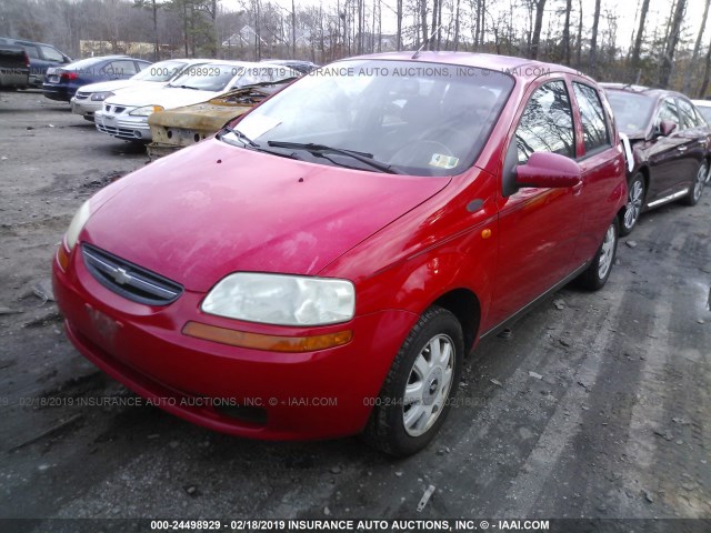 KL1TJ62674B182666 - 2004 CHEVROLET AVEO LS RED photo 2