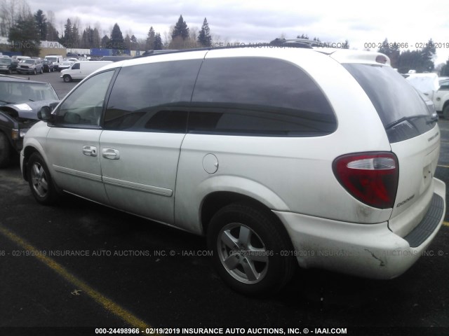 2D8GP44L67R169432 - 2007 DODGE GRAND CARAVAN SXT WHITE photo 3