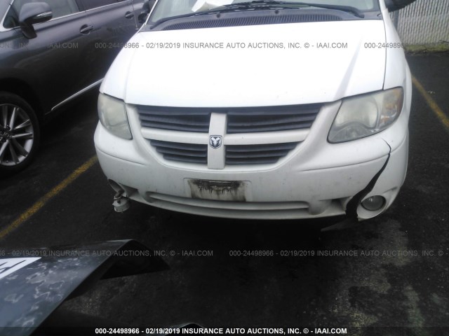 2D8GP44L67R169432 - 2007 DODGE GRAND CARAVAN SXT WHITE photo 6