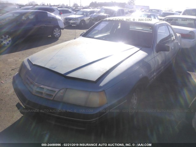 1FABP6047JH215300 - 1988 FORD THUNDERBIRD  BLUE photo 2