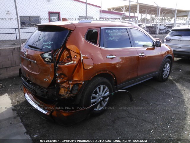 5N1AT2MT6JC803502 - 2018 NISSAN ROGUE S/SL ORANGE photo 4