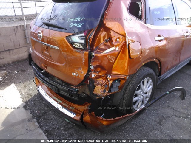 5N1AT2MT6JC803502 - 2018 NISSAN ROGUE S/SL ORANGE photo 6