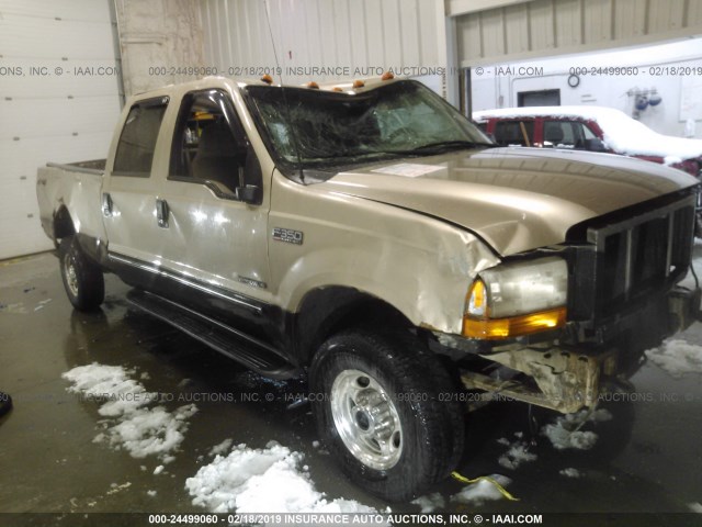 1FTSW31FXYEA56604 - 2000 FORD F350 SRW SUPER DUTY GOLD photo 1