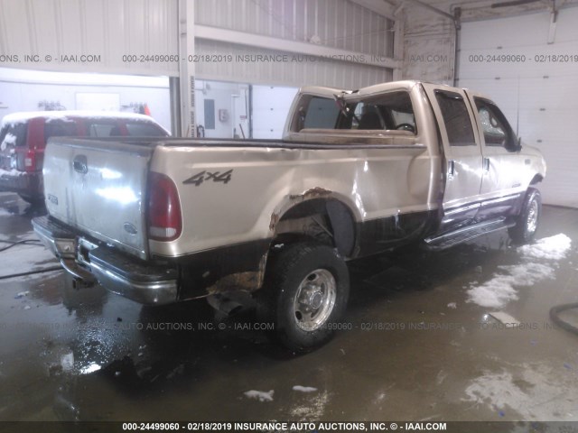 1FTSW31FXYEA56604 - 2000 FORD F350 SRW SUPER DUTY GOLD photo 4