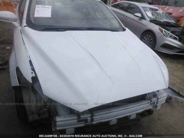 3FA6P0LU1ER316783 - 2014 FORD FUSION SE HYBRID WHITE photo 6