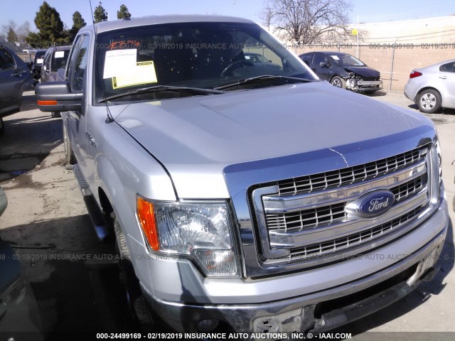 1FTEX1CM6DFC13107 - 2013 FORD F150 SUPER CAB SILVER photo 1