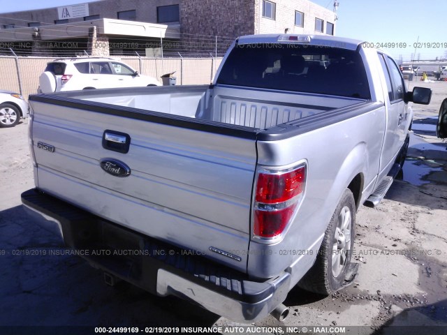 1FTEX1CM6DFC13107 - 2013 FORD F150 SUPER CAB SILVER photo 4