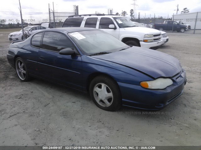 2G1WX15K539228729 - 2003 CHEVROLET MONTE CARLO SS BLUE photo 1