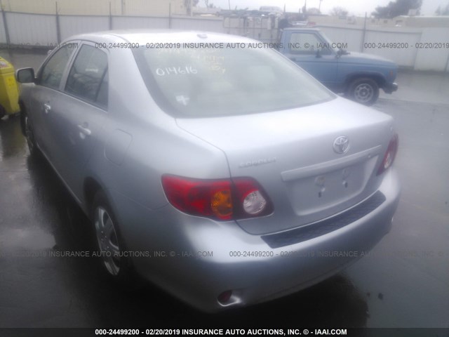 JTDBL40E39J014646 - 2009 TOYOTA COROLLA LE/XLE SILVER photo 3