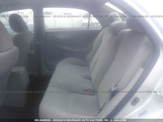 JTDBL40E39J014646 - 2009 TOYOTA COROLLA LE/XLE SILVER photo 8