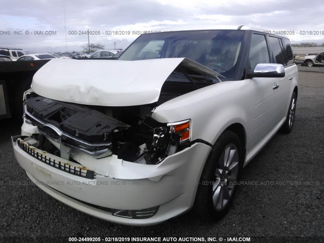 2FMGK5DC6ABB30340 - 2010 FORD FLEX LIMITED WHITE photo 2