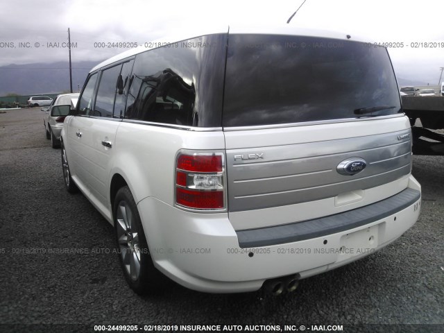 2FMGK5DC6ABB30340 - 2010 FORD FLEX LIMITED WHITE photo 3