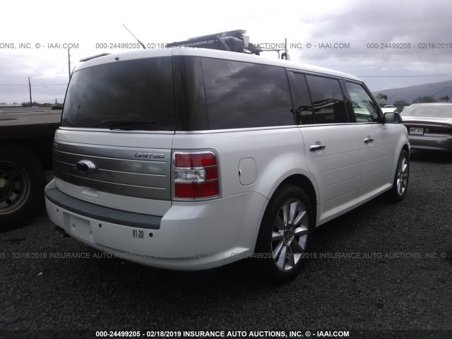 2FMGK5DC6ABB30340 - 2010 FORD FLEX LIMITED WHITE photo 4