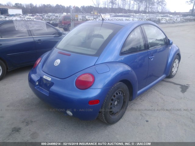 3VWBK21C13M414961 - 2003 VOLKSWAGEN NEW BEETLE GL 蓝色 照片 4