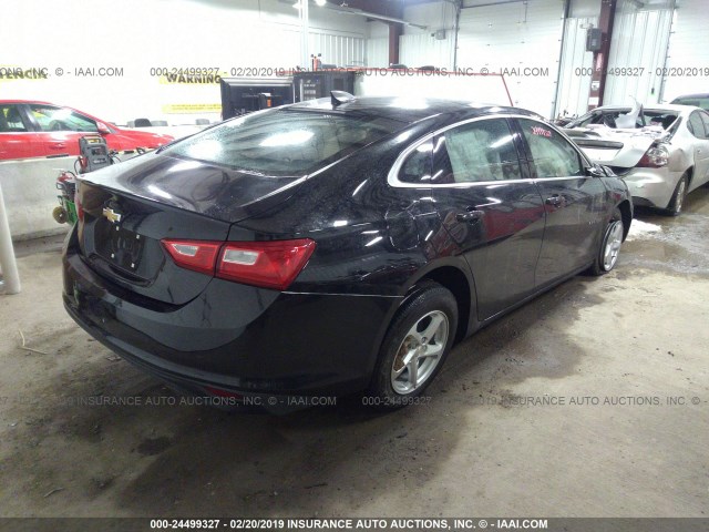 1G1ZB5ST4JF197672 - 2018 CHEVROLET MALIBU LS BLACK photo 4
