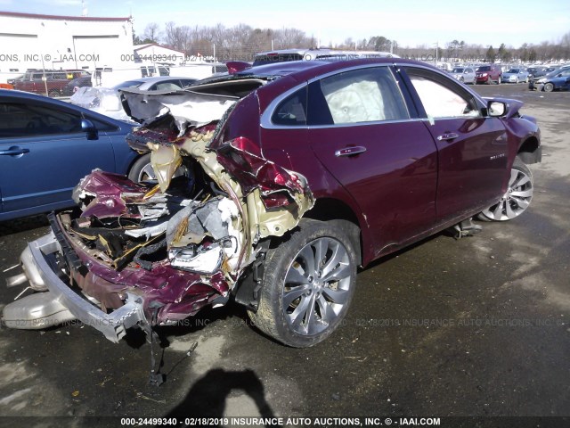 1G1ZH5SX7GF228245 - 2016 CHEVROLET MALIBU PREMIER BURGUNDY photo 4