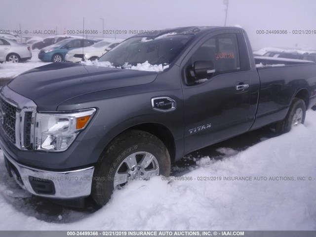 1N6AA1R88HN543902 - 2017 NISSAN TITAN S/SV GRAY photo 2