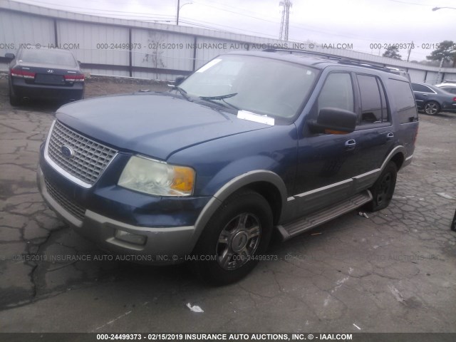 1FMRU17W04LA74921 - 2004 FORD EXPEDITION EDDIE BAUER BLUE photo 2