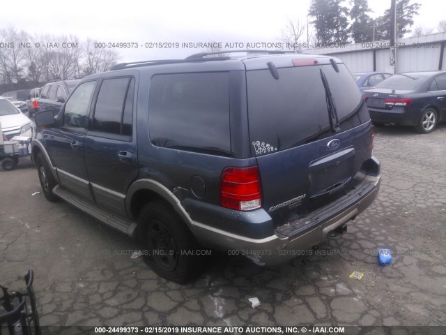 1FMRU17W04LA74921 - 2004 FORD EXPEDITION EDDIE BAUER BLUE photo 3