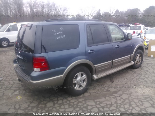 1FMRU17W04LA74921 - 2004 FORD EXPEDITION EDDIE BAUER BLUE photo 4