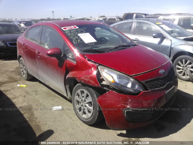 KNADM4A3XF6420616 - 2015 KIA RIO LX RED photo 1