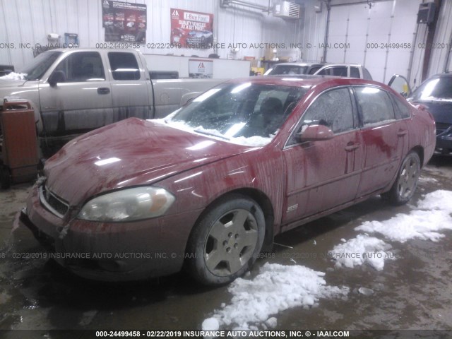 2G1WD58C179343886 - 2007 CHEVROLET IMPALA SUPER SPORT RED photo 2