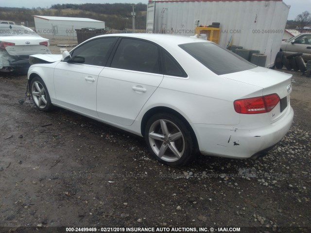 WAUFFAFL2AN066812 - 2010 AUDI A4 PREMIUM PLUS WHITE photo 3