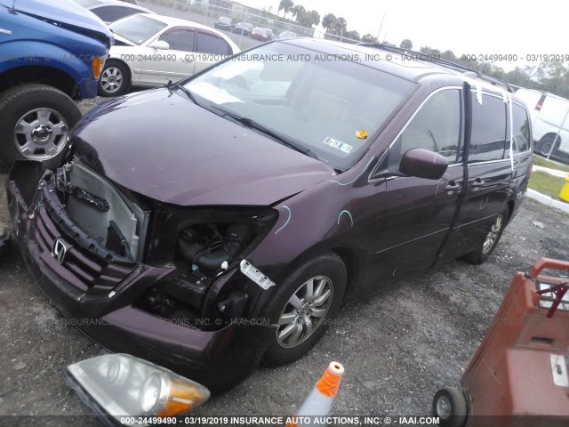 5FNRL3H60AB064471 - 2010 HONDA ODYSSEY EXL MAROON photo 2