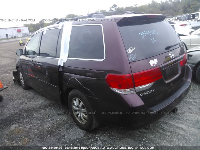 5FNRL3H60AB064471 - 2010 HONDA ODYSSEY EXL MAROON photo 3