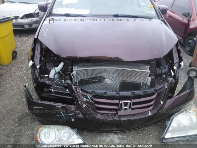 5FNRL3H60AB064471 - 2010 HONDA ODYSSEY EXL MAROON photo 6